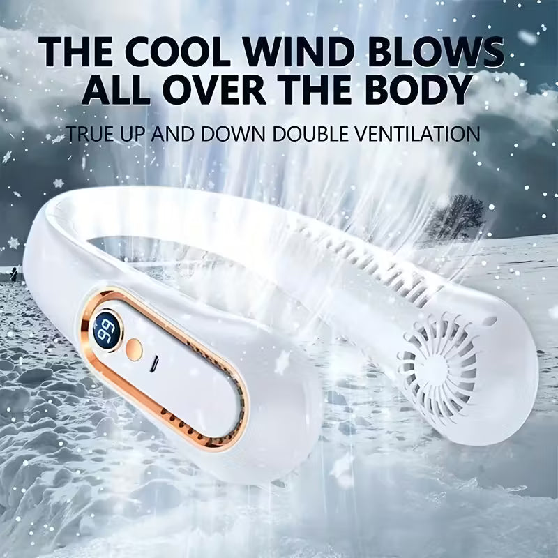 Portable Hands-Free Neck Fan - Stay Cool Anywhere anytime.